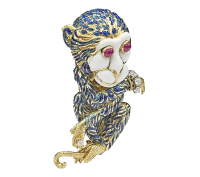 David Webb Gypsy Monkey Brooch